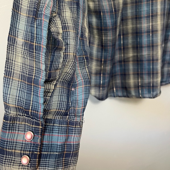 **SALE **Vintage Levi’s White Tab Western Pearl Snap Button Shirt Tapered Fit - Picture 7 of 10